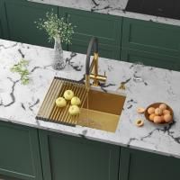 Кухонная мойка RoxenBath Uno 54 Gold под столешницу (текстурное покрытие)