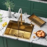 Кухонная мойка RoxenBath Simple 60 PVD золото (текстурное покрытие)