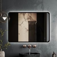 Зеркало RoxenBath Simon (80x70) в черной алюминиевой раме