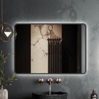 Зеркало RoxenBath Simon (90x70) в алюминиевой раме оружейная сталь