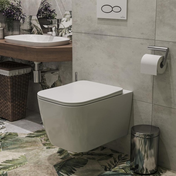 Подвесной унитаз RoxenBath Cube Tornado 530135-01 Rimless Soft Close