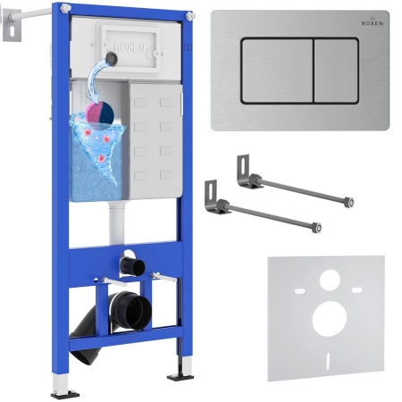 Комплект 4 в 1 RoxenBath StounFix Dual Fresh 968406 (состоит из: 710200, Steel 420280S)