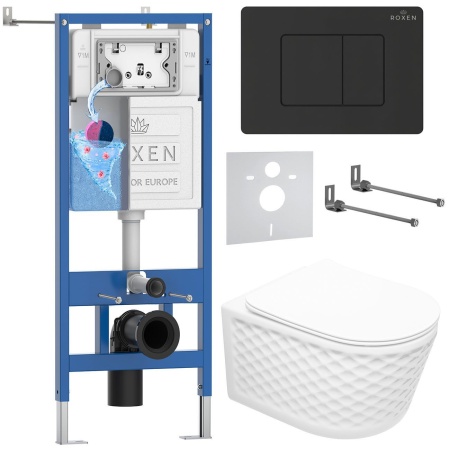 Комплект 6 в 1 RoxenBath StounFix Dual Fresh 868528 (состоит из: 710200, Steel 420280BM, 530225-01)