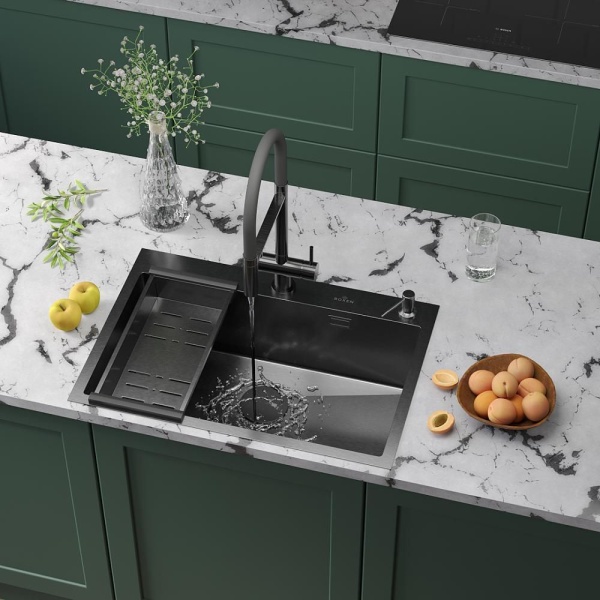 Кухонная мойка RoxenBath Simple 70 PVD (графит)