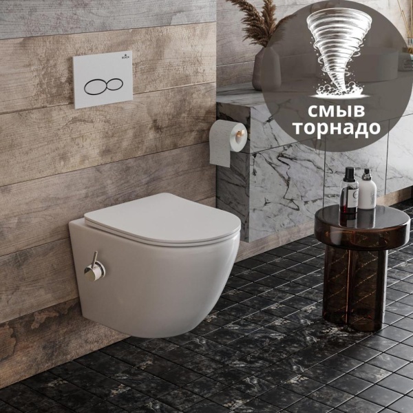 Подвесной унитаз RoxenBath Antares Bidet Tornado 530185-01XT Rimless Soft Close с функцией биде