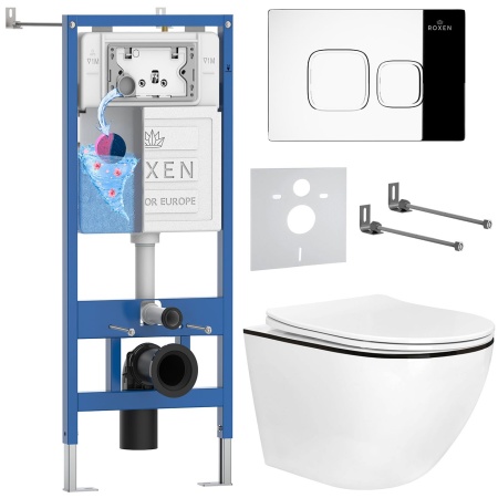 Комплект 6 в 1 RoxenBath StounFix Dual Fresh 964686 (состоит из: 710200, Santi 410280CH, 530110-01B)