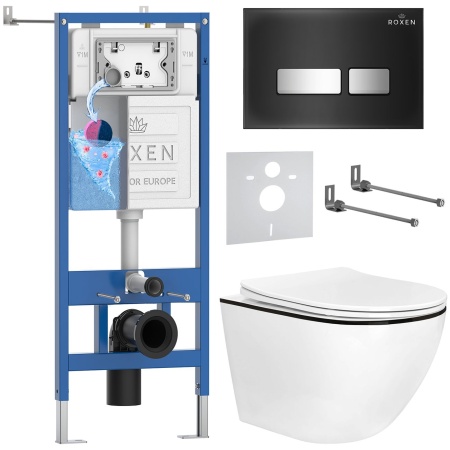 Комплект 6 в 1 RoxenBath StounFix Dual Fresh 964974 (состоит из: 710200, Glass 430280B, 530110-01B)