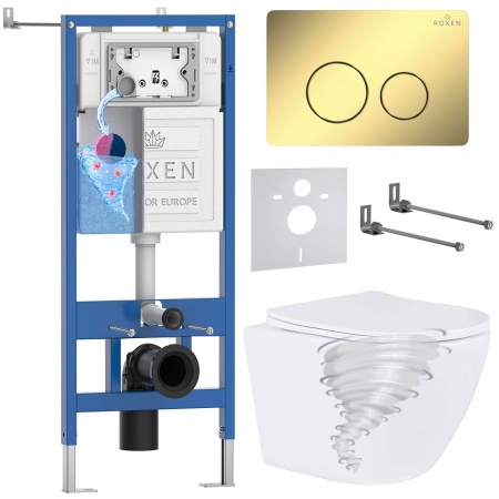 Комплект 6 в 1 RoxenBath StounFix Dual Fresh 868481 (состоит из: 710200, Steel 420260-CHG, 530205-01)