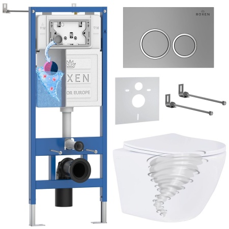 Комплект 6 в 1 RoxenBath StounFix Dual Fresh 968345 (состоит из: 710200, Santi 410260M, 530205-01)
