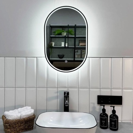 Зеркало RoxenBath Grown (40x60) в алюминиевой раме оружейная сталь