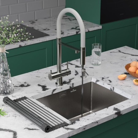 Кухонная мойка RoxenBath Uno 54 зернистый сатин под столешницу (текстурное покрытие)