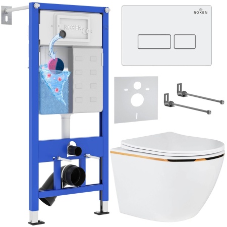 Комплект 6 в 1 RoxenBath StounFix Dual Fresh 850609 (состоит из: 710200, Caspia 410280W, 530110-01G)