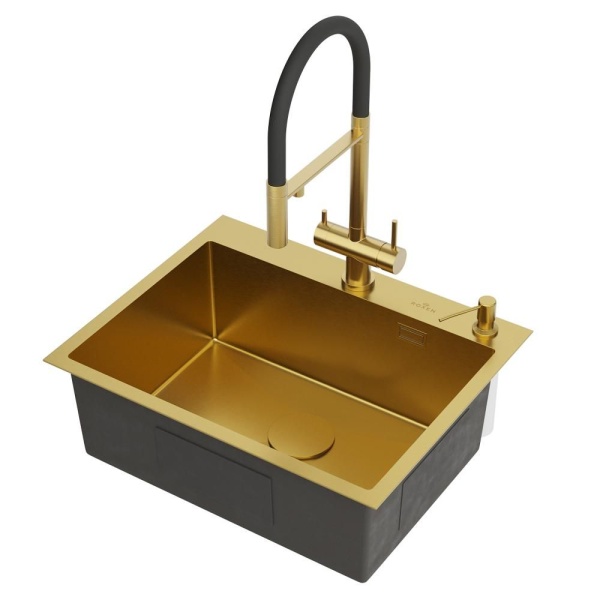 Кухонная мойка RoxenBath Simple 60 PVD (gold)