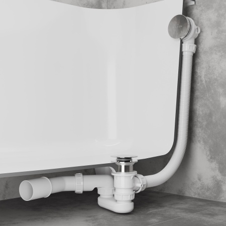 Сифон для ванны RoxenBath R70C-CH Click-Clack с функцией верхней очистки