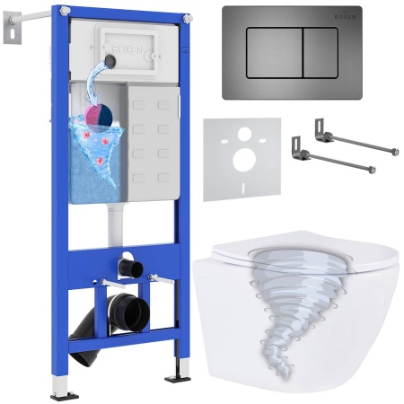 Комплект 6 в 1 RoxenBath StounFix Dual Fresh 868441 (состоит из: 710200, Steel 420280G, 530205-01-L)
