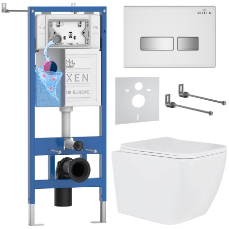 Комплект 6 в 1 RoxenBath StounFix Dual Fresh 634687 (состоит из: 710200 , Glass 430280W, 530135-01)