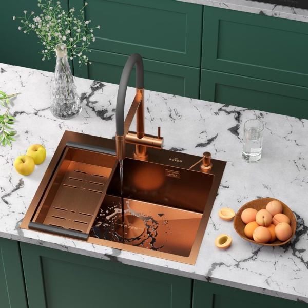 Кухонная мойка RoxenBath Simple 60 PVD бронза (текстурное покрытие)