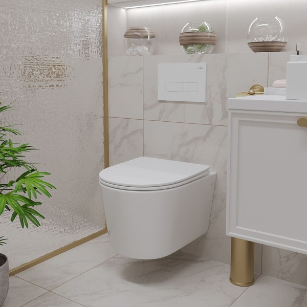 Подвесной унитаз RoxenBath Simple Compact 530120-01 Rimless Soft Close