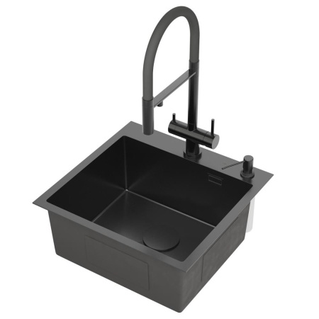 Кухонная мойка RoxenBath Simple 50 PVD (графит)