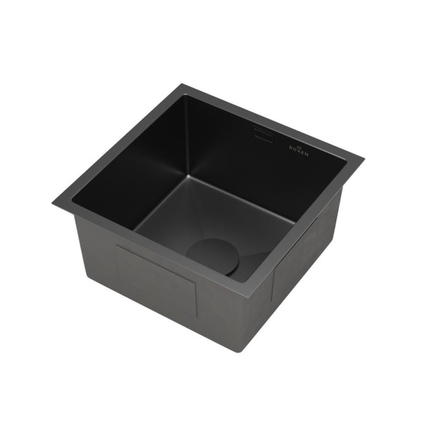 Кухонная мойка RoxenBath Uno 44 PVD (графит) под столешницу