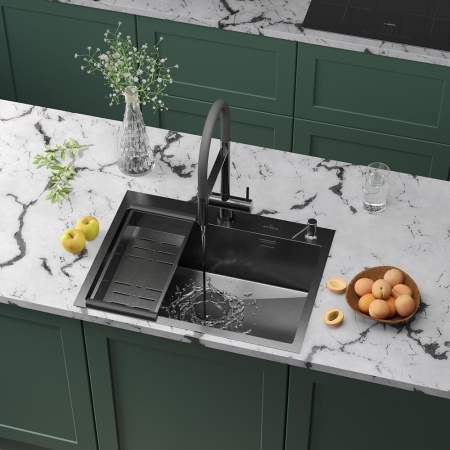 Кухонная мойка RoxenBath Simple 65 PVD (графит)