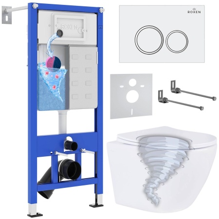 Комплект 6 в 1 RoxenBath StounFix Dual Fresh 868420 (состоит из: 710200, Santi 410260W, 530205-01-L)