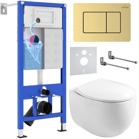Комплект 6 в 1 RoxenBath StounFix Dual Fresh 968475 (состоит из: 710200, Steel 420280GB, 530170-01)
