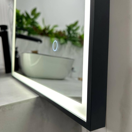Зеркало RoxenBath Sigma (50x70) в черной алюминиевой раме