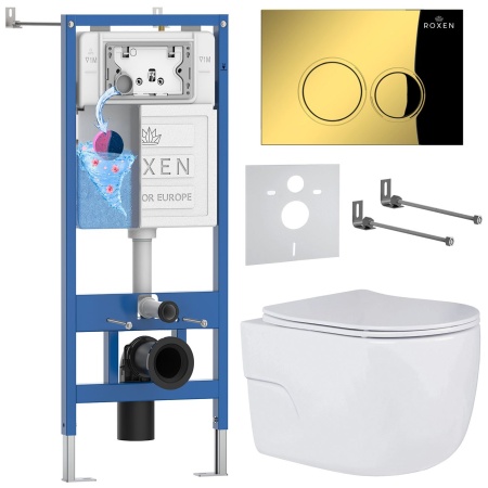 Комплект 6 в 1 RoxenBath StounFix Dual Fresh 968015 (состоит из: 710200, Santi 410260G, 530155-01)