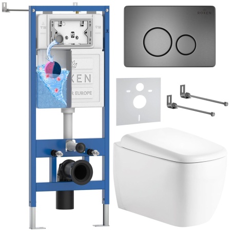 Комплект 6 в 1 RoxenBath StounFix Dual Fresh 968520 (состоит из: 710200, Steel 420260G, 530220-02)