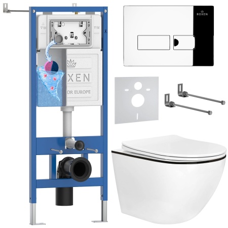 Комплект 6 в 1 RoxenBath StounFix Dual Fresh 964772 (состоит из: 710200, Caspia 410280CH, 530110-01B)