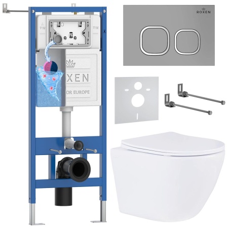Комплект 6 в 1 RoxenBath StounFix Dual Fresh 557682 (состоит из: 710200, Santi 410280M, 530185-01)