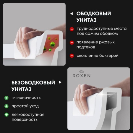 Подвесной унитаз RoxenBath Antares Bidet Tornado 530185-01XT Rimless Soft Close с функцией биде