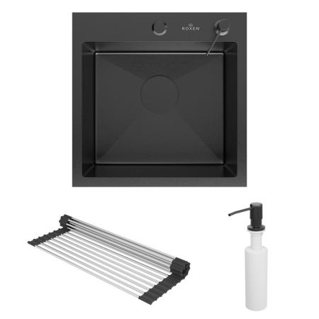 Кухонная мойка RoxenBath Simple 45 PVD (графит)