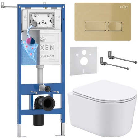 Комплект 6 в 1 RoxenBath StounFix Dual Fresh 968084 (состоит из: 710200, кнопки Caspia 410280GВ, 530120-01)