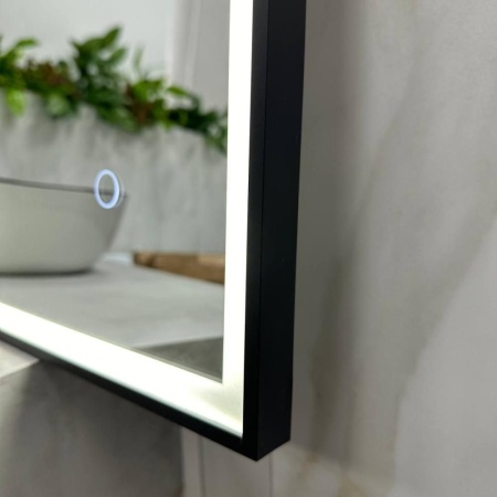 Зеркало RoxenBath Sigma (50x70) в черной алюминиевой раме