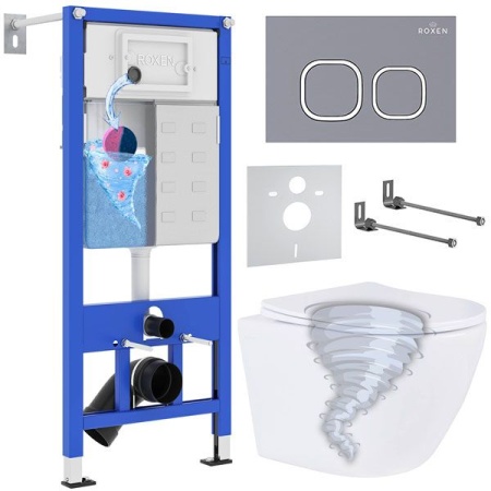 Комплект 6 в 1 RoxenBath StounFix Dual Fresh 868438 (состоит из: 710200, Santi 410280DG, 530205-01-L)