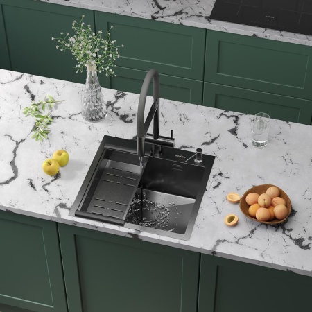 Кухонная мойка RoxenBath Simple 50 PVD (графит)