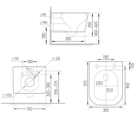 Комплект 6 в 1 RoxenBath StounFix Dual Fresh 518414 (состоит из: 710200, Santi 410260CH, 530145-01)