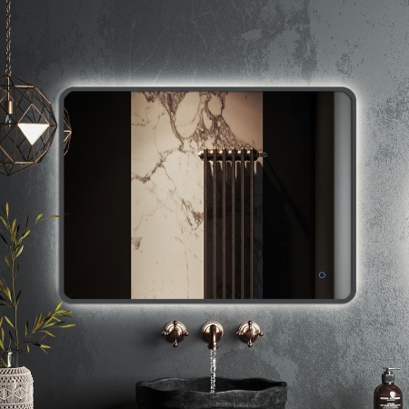 Зеркало RoxenBath Simon (80x70) в алюминиевой раме оружейная сталь