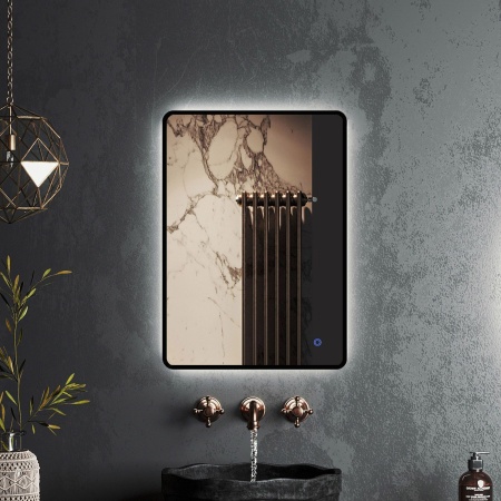 Зеркало RoxenBath Simon (60x80) в черной алюминиевой раме