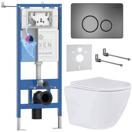 Комплект 6 в 1 RoxenBath StounFix Dual Fresh 624013 (состоит из: 710200, Steel 420260G, 530185-01)