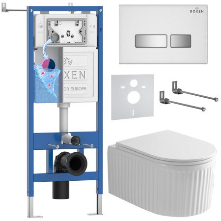 Комплект 6 в 1 RoxenBath StounFix Dual Fresh 968291 (состоит из: 710200, Glass 430280W, 530200-01)