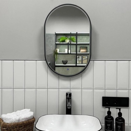 Зеркало RoxenBath Grown (40x60) в алюминиевой раме оружейная сталь