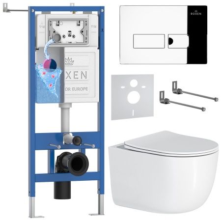 Комплект 6 в 1 RoxenBath StounFix Dual Fresh 964514 (состоит из: 710200, Caspia 410280CH, 530160-01)
