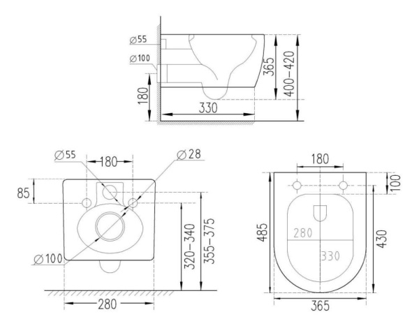 Комплект 6 в 1 RoxenBath StounFix Dual Fresh 958156 (состоит из: 710200, Caspia 410280В, 530185-01Х)