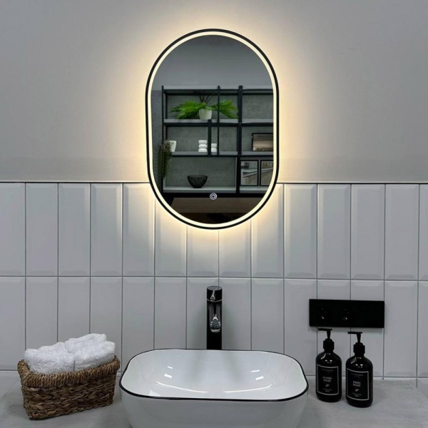 Зеркало RoxenBath Grown (40x70) в алюминиевой раме оружейная сталь