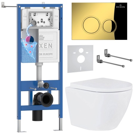 Комплект 6 в 1 RoxenBath StounFix Dual Fresh 968011 (состоит из: 710200, Santi 410260G, 530185-02)