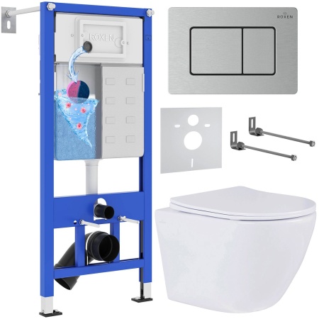 Комплект 6 в 1 RoxenBath StounFix Dual Fresh 968418 (состоит из: 710200, Steel 420280S, 530185-01)