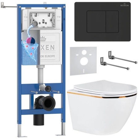 Комплект 6 в 1 RoxenBath StounFix Dual Fresh 868512 (состоит из: 710200, Steel 420280BM, 530110-01G)